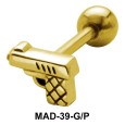 Pistol S316L Tongue Piercing MAD-39